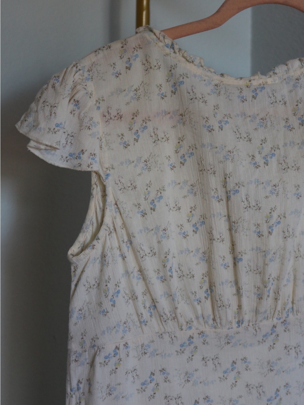 Cherokee Vintage Floral Cotton Dress Medium Cottagecore Prairie Fairy - Picture 3 of 10